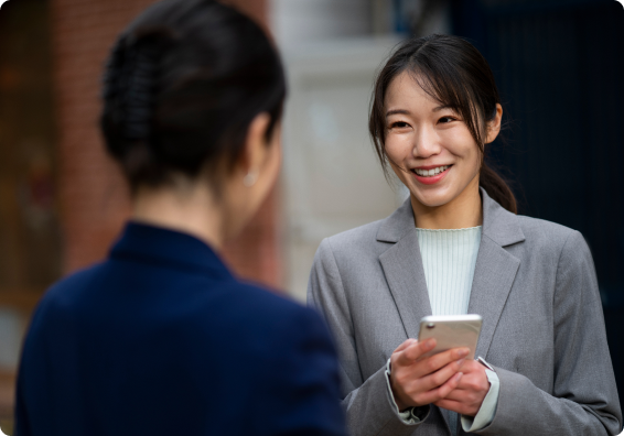 japanese woman holding a cup